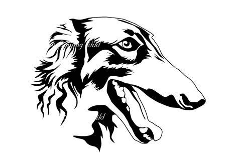 Borzoi Art Svg Printable Painting Png Art Drawing Grayhound - Etsy Canada