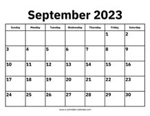 Calendar September 2023 - Get Latest Map Update