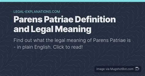 Parens Patriae Definition - What Does Parens Patriae Mean?