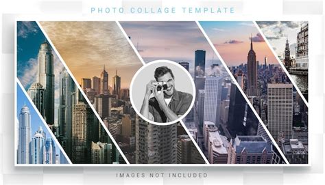 Premium PSD | Photo collage banner template