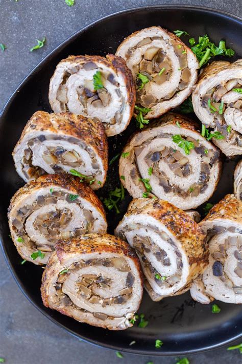 Mushroom Pork Roulade - Momsdish