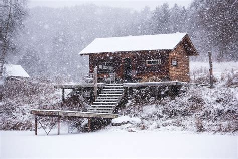 First snow in NW Vermont Nathanael Asaro /... | Hut house, Snow cabin ...