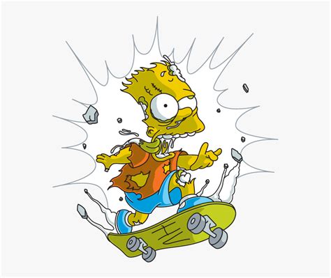 Bart Simpson Skateboarding Homero - Bart Simpson Png, Transparent Png ...