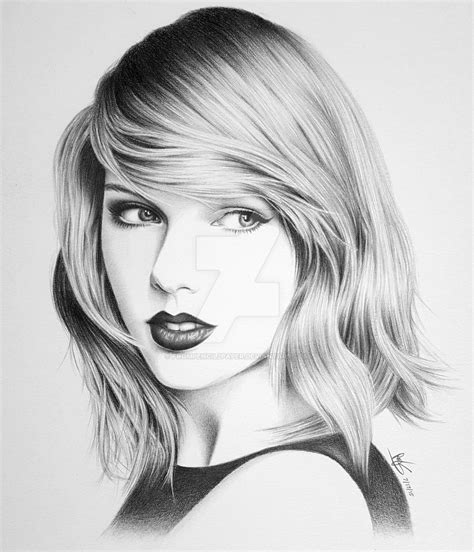 Taylor Swift Drawing Outline