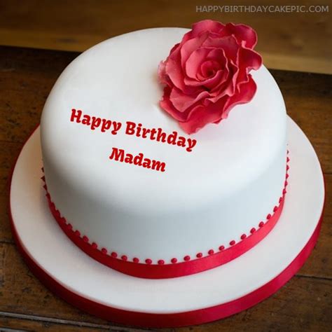 ️ Simple Rose Birthday Cake For Madam