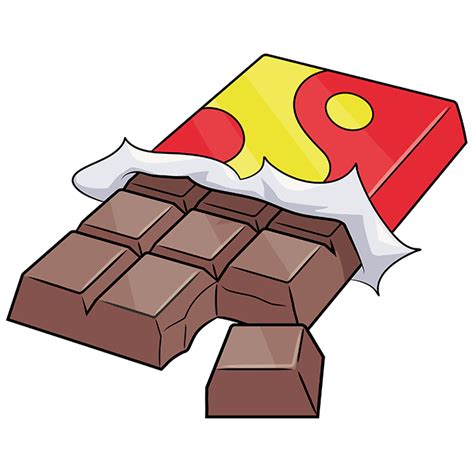 How to Draw a Chocolate Bar - Really Easy Drawing Tutorial