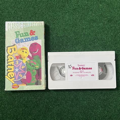 Barney - Barneys Fun and Games (VHS, 2000, Classic Collection) Purple ...