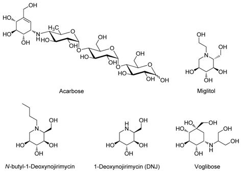 Figure 1, Prior art: known alpha-glucosidase inhibitors - Probe Reports ...