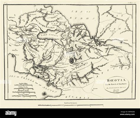 . English: Map of Ancient Boeotia . 1795. J. J. Barthélemy 851 Map of ...