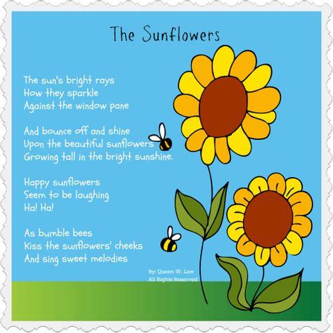 Poem- The sunflowers | Sunflower, Sunflower poem, How to grow taller