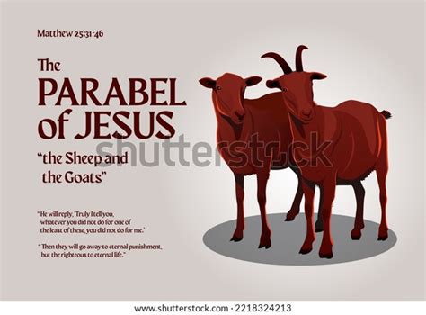 Illustration Parable Jesus Christ About Sheep Stock Vector (Royalty ...