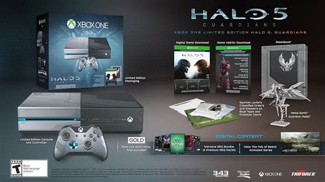 Halo 5: Guardians Limited Edition Xbox One 1 TB Bundle and Limited ...