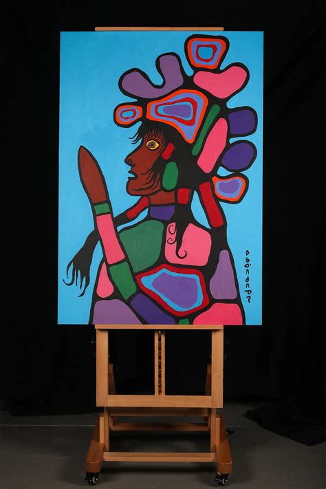 "Ojibwa Woman" Painting By Norval Morrisseau