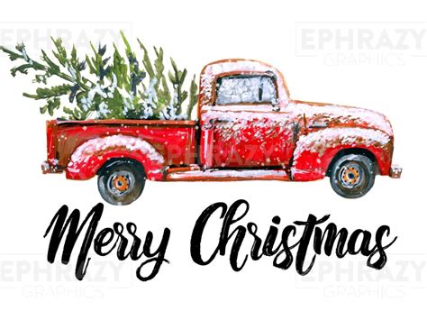 Papercraft Craft Supplies & Tools Christmas Vintage Truck Design Farm ...