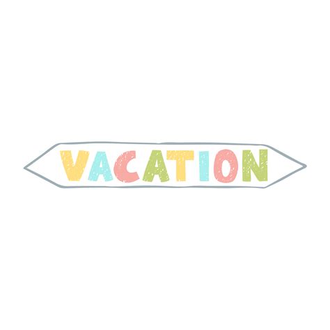 Vacation Lettering Sign 5559733 Vector Art at Vecteezy