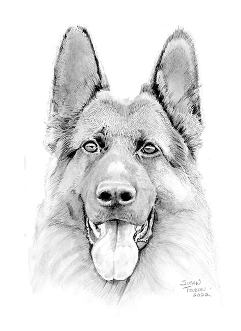 Dog Drawing Realistic-dog Face Realistic Portrait - Etsy