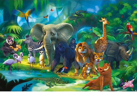 Baby Jungle Animals Wallpaper