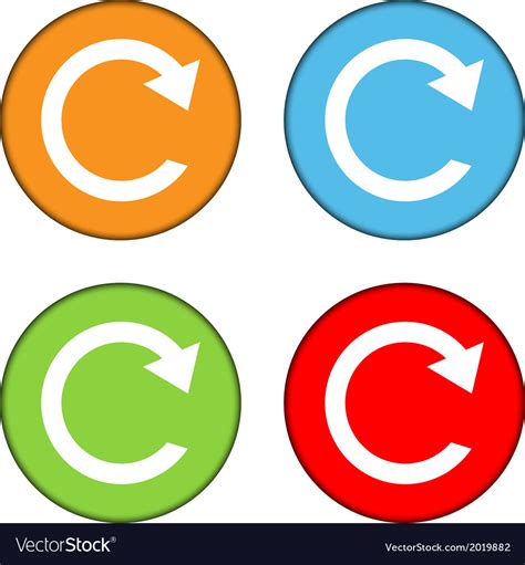 Repeat sign button set Royalty Free Vector Image