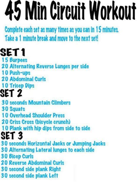 Pin by Esther Klompmaker on work it out. | Circuit workout, Hour ...