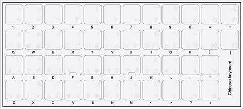 Buy Chinese Keyboard Stickers with White Lettering ON Transparent ...