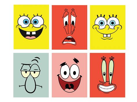 SpongeBob Faces SVG Cut Files | SpongeBob Face Vector Clipart - SVG ...