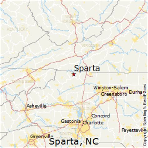 Sparta Nc Map - World Map Gray