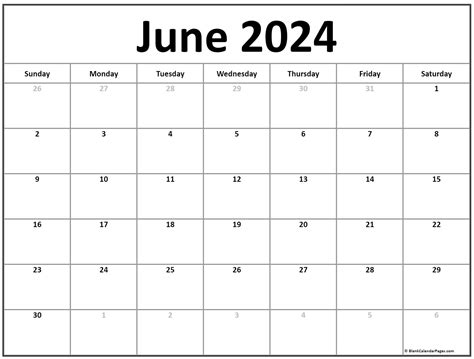 June 2024 calendar | free printable calendar