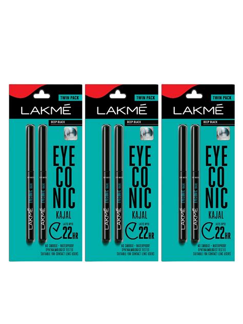 Buy Lakme Set Of 6 Eyeconic Kajal Deep Black - Kajal for Women 16917760 ...