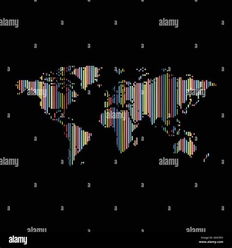 world map colorful line theme Stock Vector Image & Art - Alamy