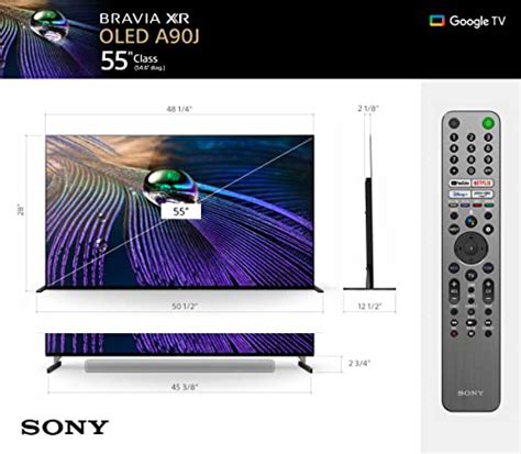 Sony A90J 55 Inch TV: BRAVIA XR OLED 4K Ultra HD Smart Google TV with ...