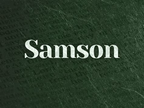 Samson – Christian Meaning of Names