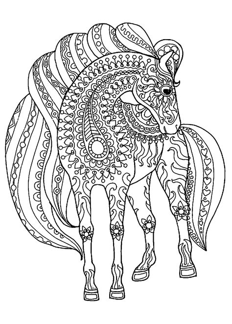 Horses Printable Coloring Pages