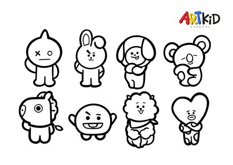 Bt21 Jhope Mang Hoseok Ausmalbilder Pintar Roni Fofos Coloriage ...