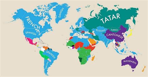 Mapped: Second Primary Languages Around the World