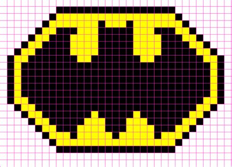 Batman Logo Minecraft Pixel Art Template | Minecraft pixel art, Pixel ...