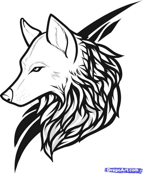 Cool Wolf Drawings How To Draw A Wolf Tattoo Wolf Tattoo Step Step ...