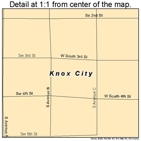 Knox City Texas Street Map 4839700