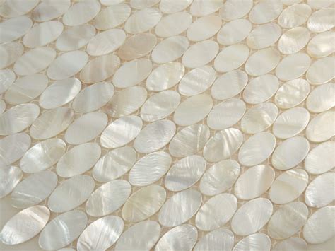 Mother Of Pearl Oval Glossy Shell Tile MPS3 — Oasis Tile