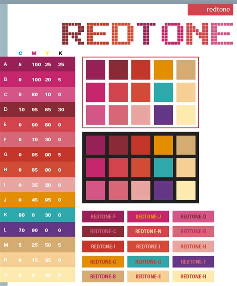 Red tone color schemes, color combinations, color palettes for print ...