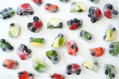 Ice Cubes with Fruit and Herbs - Every Kitchen Tells A Story