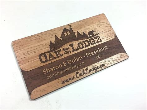 Wood business cards laser engraved starting at $1.30 each