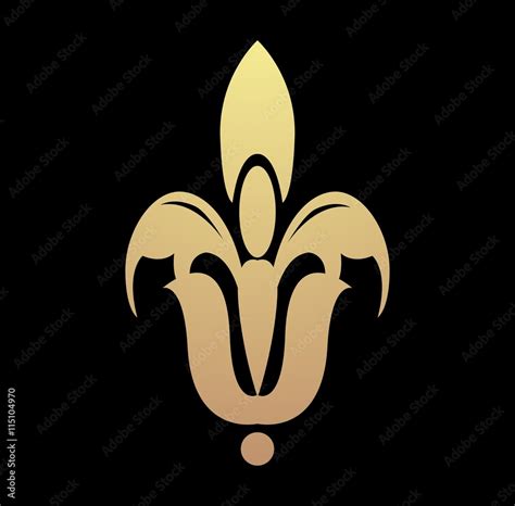 Heraldic lily Stock Vector | Adobe Stock