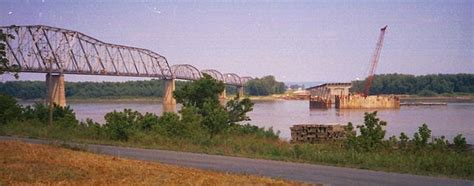 Emerson Memorial Bridge construction with the old 2-lane bridge in the ...