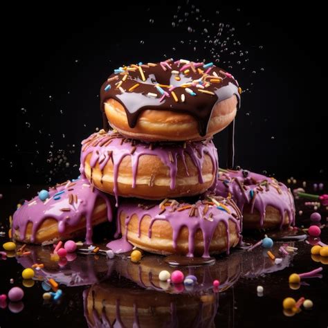 Premium AI Image | Delightful Doughnut Delicacies Tempting Food ...