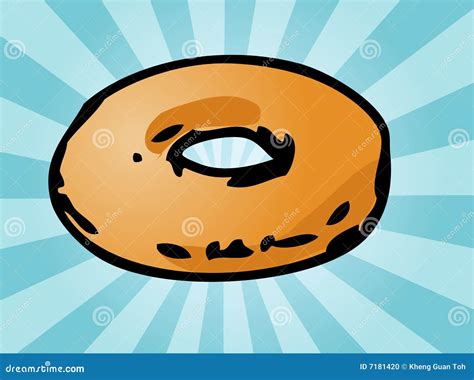 Plain donut stock vector. Illustration of donut, drawn - 7181420