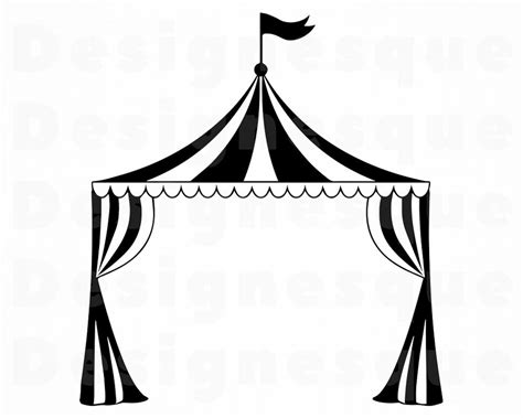 Circus Tent 3 SVG Circus Tent Svg Circus Tent Clipart | Etsy