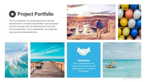 Project Portfolio PowerPoint Presentation Template Design - SlideGrand