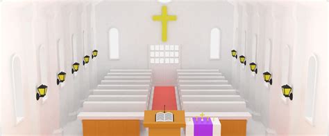 3D Cartoon Church Interior - TurboSquid 1641307