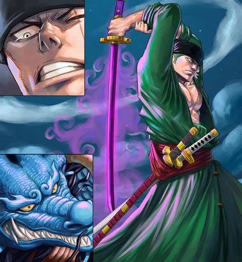 Zoro vs Kaido - One Sword Style Digital Art by Darko Babovic - Nông ...