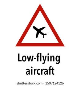 Low Flying Aircraft Information Warning Road Stock Vector (Royalty Free ...